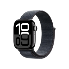 Apple Watch Series 10 42mm GPS Jet Black Aluminum Case w. Ink Sport Loop