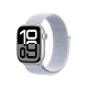 Apple Watch Series 10 42mm GPS Silver Aluminum Case w. Blue Cloud Sport Loop