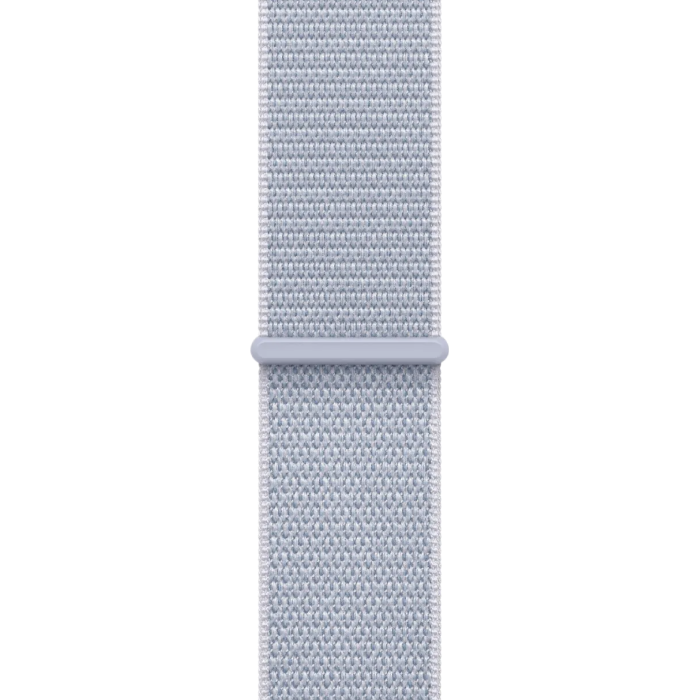 Apple Watch Series 10 42mm GPS Silver Aluminum Case w. Blue Cloud Sport Loop