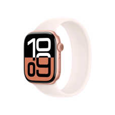 Apple Watch Series 10 46mm GPS Rose Gold Alu. Case w. Light Blush Solo Loop Size 4