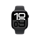 Apple Watch Series 10 46mm GPS + Cellular Jet Black Alu. Case w. Black Sport Band - M/L