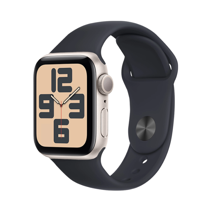 Apple Watch SE 2 GPS 40mm Starlight Aluminium with Midnight Sport Band (MRTQ3)