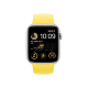 Apple Watch SE 2 GPS 44mm Silver Aluminum Case with Canary Yellow Solo Loop