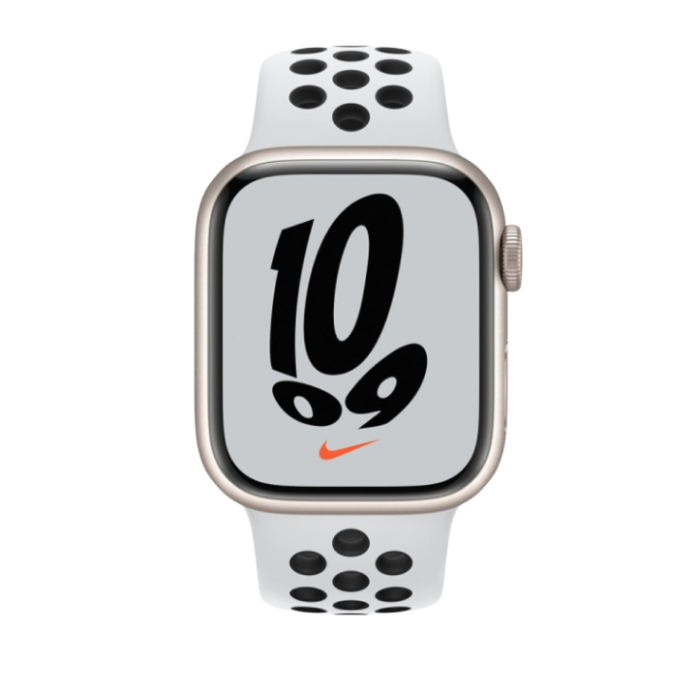 Apple Watch SE 2 40mm Silver Aluminium Case with White/Black Nike Sport Band