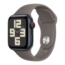 Apple Watch SE 2 GPS + Cellular 40mm Midnight Aluminum with Clay Sport Band S/M (MRTR3)