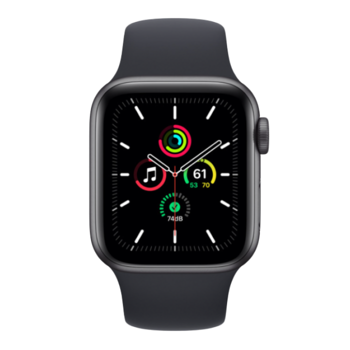 Apple Watch SE GPS + Cellular 40mm Space Gray Aluminum Case with Black Sport B.