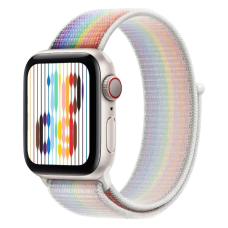 Apple Watch SE 2 GPS + Cellular 40mm Starlight Aluminum Case w. Pride Edition Sport Loop (MNQ43+MN6K3)
