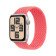 Apple Watch SE 2 GPS + Cellular 44mm Starlight Aluminum Case with Guava Braided Solo Loop - Size 4