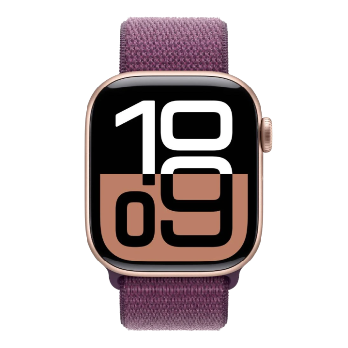Apple Watch SE GPS + Cellular 40mm Gold Aluminum Case with Plum Sport Loop