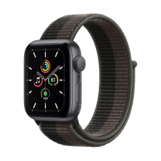 Apple Watch SE GPS 40mm Space Gray Aluminum Case with Charcoal Sport Loop (MYE02)