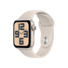 Apple Watch SE 2 GPS 44mm Starlight Aluminium Case with Starlight Sport Band S/M (MRE43)