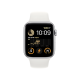 Apple Watch SE GPS + Cellular 44mm Silver Aluminum Case with White Sport Band