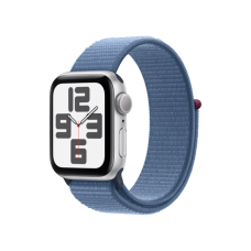 Apple Watch SE 2 GPS 40mm Silver Aluminium Case with Winter Blue Sport Loop (MRE33)