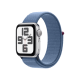 Apple Watch SE 2 GPS 40mm Silver Aluminium Case with Winter Blue Sport Loop (MRE33)