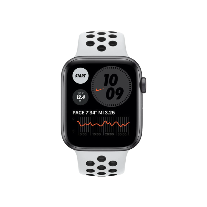 Apple Watch Nike SE GPS + Cellular 44mm Space Gray Aluminum w. Pure Platinum/Black Nike Sport B.