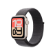 Apple Watch SE 3 GPS, 44mm Starlight Aluminum Case with Dark Gray Sport Loop