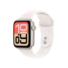 Apple Watch SE 3 GPS, 44mm Starlight Aluminum Case with Light Blush Sport Band (M/L)
