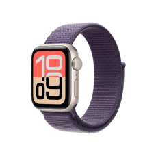 Apple Watch SE 3 GPS, 40mm Starlight Aluminum Case with Purple Fog Sport Loop