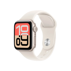 Apple Watch SE 3 GPS, 40mm Starlight Aluminum Case with Starlight Sport Band (S/M)