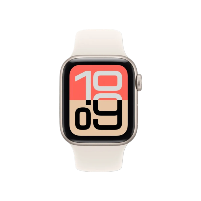 Apple Watch SE 3 GPS, 44mm Starlight Aluminum Case with Starlight Sport Band (M/L)