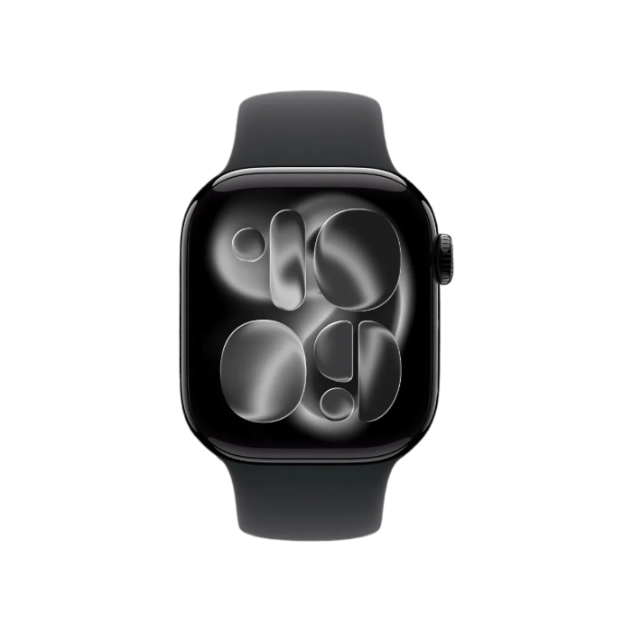 Apple Watch Series 11 GPS, 42mm Jet Black Aluminum Case with Black Sport Band (M/L)