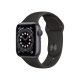 Apple Watch 6 40mm Space Gray Aluminum Case with Black Sport Band (MG133)