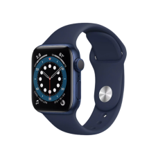 Apple Watch 6 40mm Blue Aluminum Case with Deep Navy Sport Band (MG143)