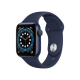 Apple Watch 6 44mm Blue Aluminum Case with Deep Navy Sport Band (M00J3)