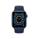 Apple Watch 6 44mm Blue Aluminum Case with Deep Navy Sport Band (M00J3)