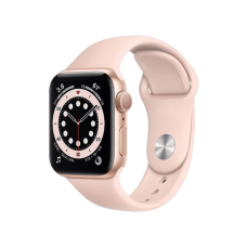 Apple Watch 6 40mm Gold Aluminum Case with Pink Sand Sport Band (MG123)