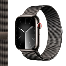 Apple Watch Series 7 GPS + Cellular 41mm Graphite Stainless Steel Case with Graphite Milanese Loop (MKHK3/MKJ23/MKLF3)