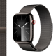 Apple Watch Series 7 GPS + Cellular 41mm Graphite Stainless Steel Case with Graphite Milanese Loop