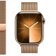 Apple Watch Series 7 GPS + Cellular 41mm Gold Stainless Steel Case with Gold Milanese Loop