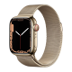 Apple Watch Series 7 GPS + Cellular 45mm Gold Stainless Steel Case with Gold Milanese Loop