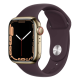 Apple Watch Series 7 GPS + Cellular 45mm Gold S. Steel Case w. Dark Cherry Sport Band