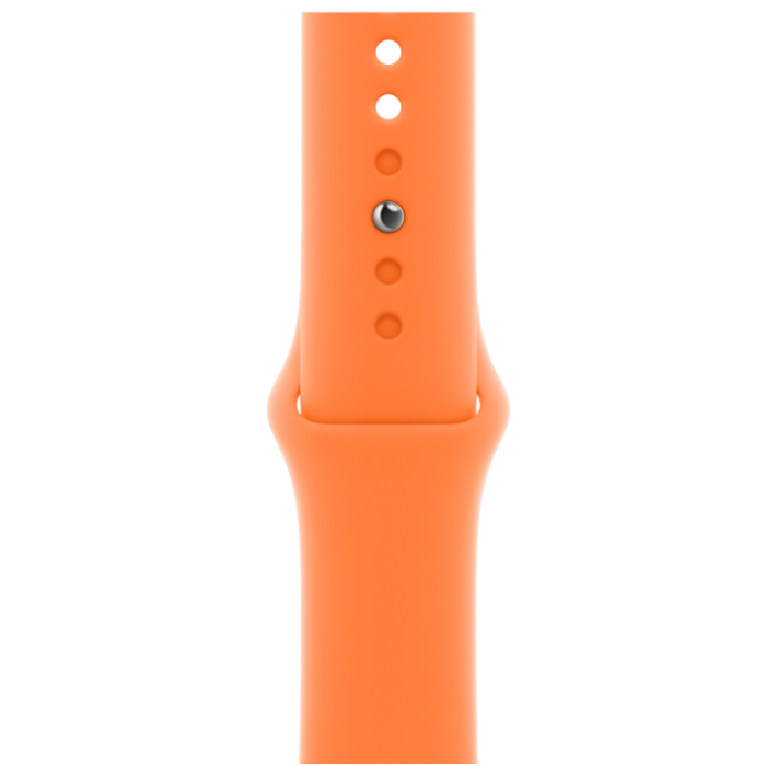 Apple Watch Series 8 GPS 41mm Midnight Aluminum Case With Bright Orange Sport Band