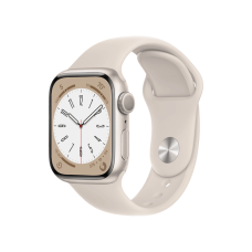 Apple Watch Series 8 GPS + Cellular 41mm Starlight Aluminum Case with Starlight Sport Band (MNHY3)