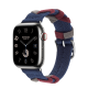 Apple Watch Hermès Series 9 GPS + Cellular 41mm Silver Stainless Steel Case with Rouge H Bridon Single Tour