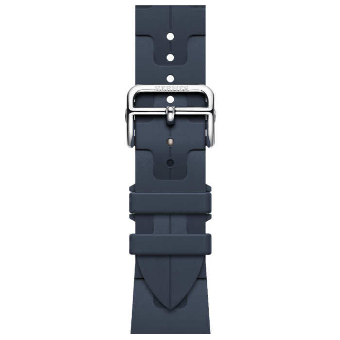 Apple Watch Hermès Series 9 GPS + Cellular, 41mm Silver Stainless Steel Case with Bleu Céleste Kilim Single Tour