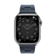 Apple Watch Hermès Series 9 GPS + Cellular, 41mm Silver Stainless Steel Case with Bleu Céleste Kilim Single Tour