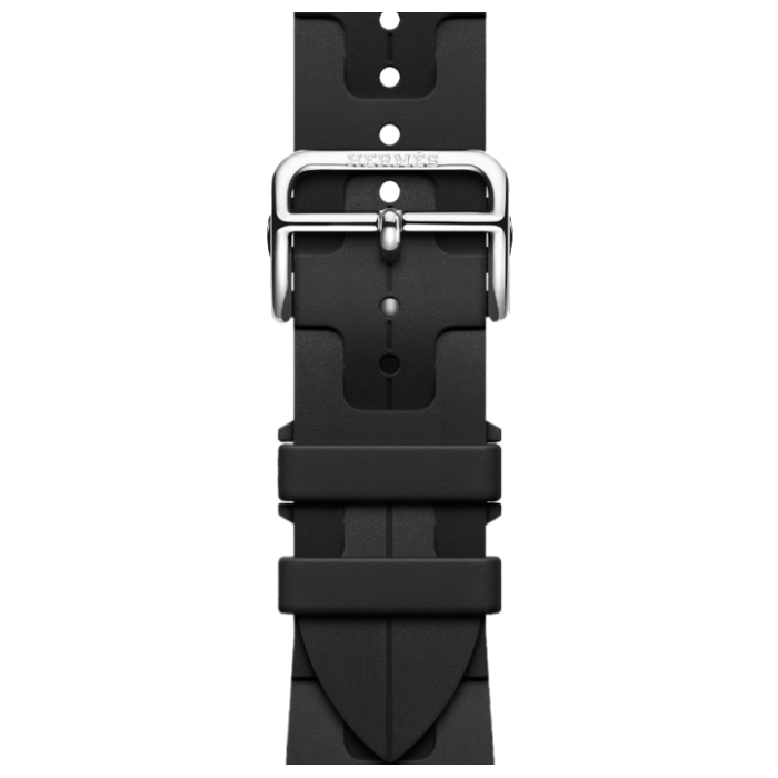 Apple Watch Hermès Series 9 GPS + Cellular 41mm Silver Stainless Steel Case with Noir/Gold Twill Jump Single Tour