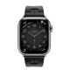 Apple Watch Hermès Series 9 GPS + Cellular 41mm Silver Stainless Steel Case with Noir/Gold Twill Jump Single Tour