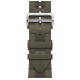 Apple Watch Hermès Series 9 GPS + Cellular, 41mm Silver Stainless Steel Case with Kaki Kilim Single Tour