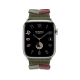 Apple Watch Hermès Series 9 GPS + Cellular, 45mm Silver Stainless Steel Case with Beige de Weimar Tricot Single Tour