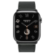 Apple Watch Hermès Series 9 GPS + Cellular 45mm Space Black Stainless Steel Case with Noir Simple Tour