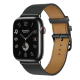 Apple Watch Hermès Series 9 GPS + Cellular 45mm Space Black Stainless Steel Case with Noir Simple Tour