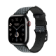 Apple Watch Hermès Series 9 GPS + Cellular 41mm Space Black Stainless Steel Case with Denim/Noir Toile H Single Tour