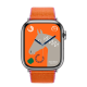 Apple Watch Hermès Series 9 GPS + Cellular 41mm Silver Stainless Steel Case with Orange/Rose Mexico Twill Jump Single Tour