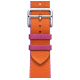 Apple Watch Hermès Series 9 GPS + Cellular 41mm Silver Stainless Steel Case with Orange/Rose Mexico Twill Jump Single Tour