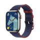 Apple Watch Hermès Series 9 GPS + Cellular 41mm Silver Stainless Steel Case with Navy/Rouge H Twill Jump Single Tour